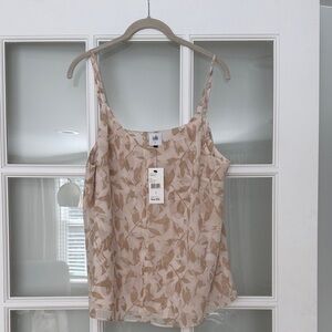 CAbi beige Leaf Print Camisole
